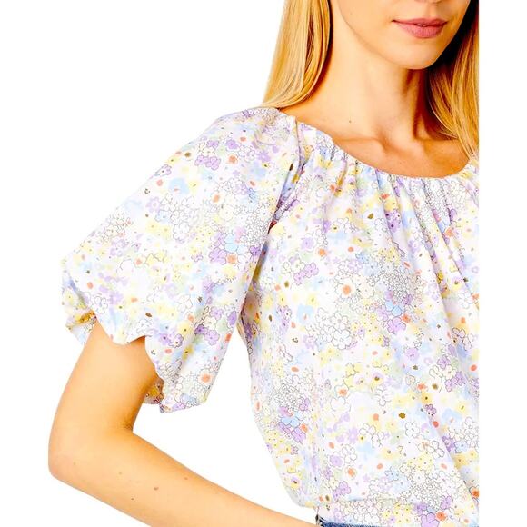 NWT Levi’s Top Puff Short Sleeve Floral Blouse Womens XXL Retail $55 - Picture 5 of 7